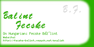 balint fecske business card